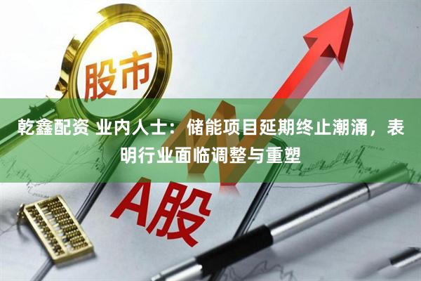 乾鑫配资 业内人士：储能项目延期终止潮涌，表明行业面临调整与重塑
